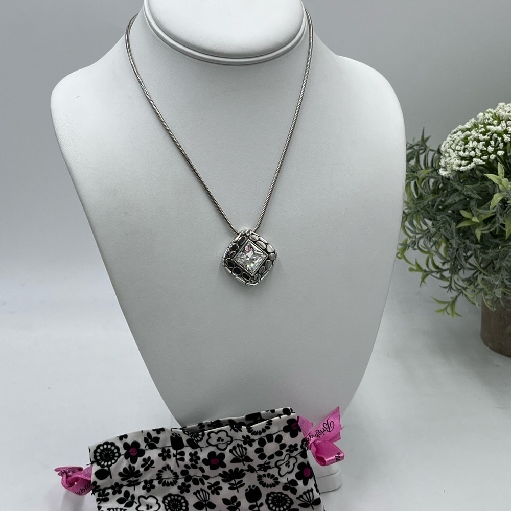 Brighton Pebble Collection "Shine"‎ Swarovski reversible Pendant Necklace